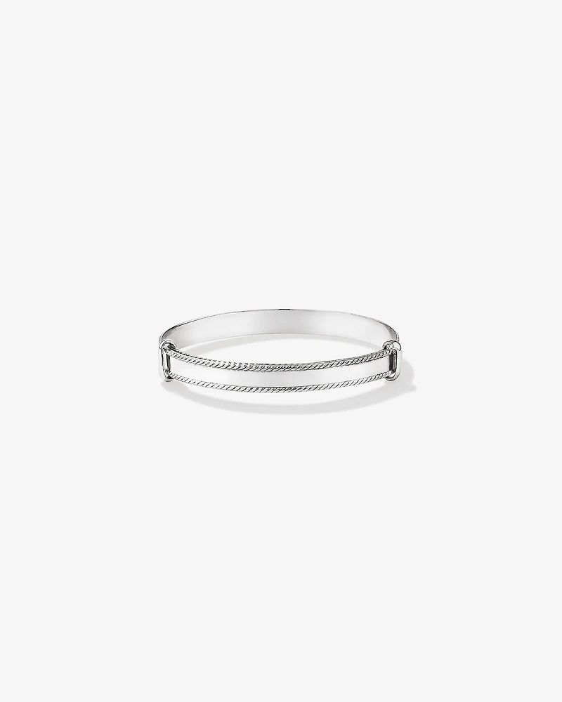 Bracelet jonc extensible en argent sterling pour bébé