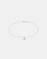19cm (7.5") R Initial Bracelet in Sterling Silver