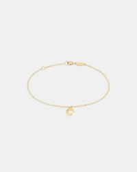 Collier à pendentif initiale C en or jaune 10 K