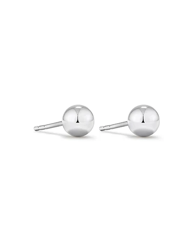 5mm Ball Stud Earrings 10kt White Gold