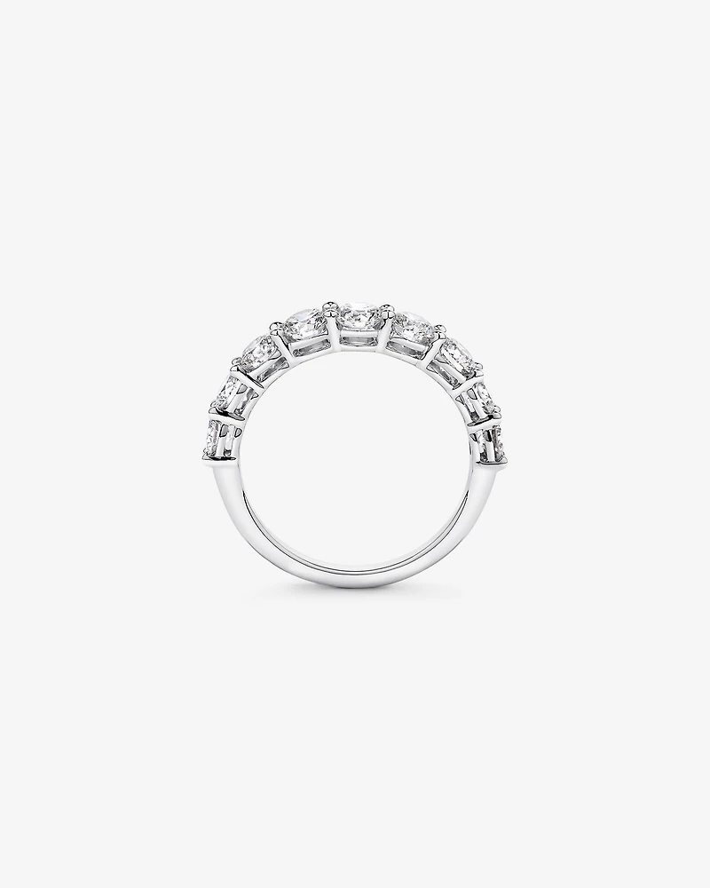 1.75 Carat TW Round Brilliant Laboratory-Grown Diamond Wedding Band in 14kt White Gold