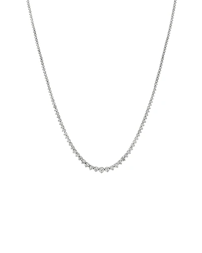 10.00 Carat TW Graduated Diamond Riviera Tennis Necklace in 18kt White Gold