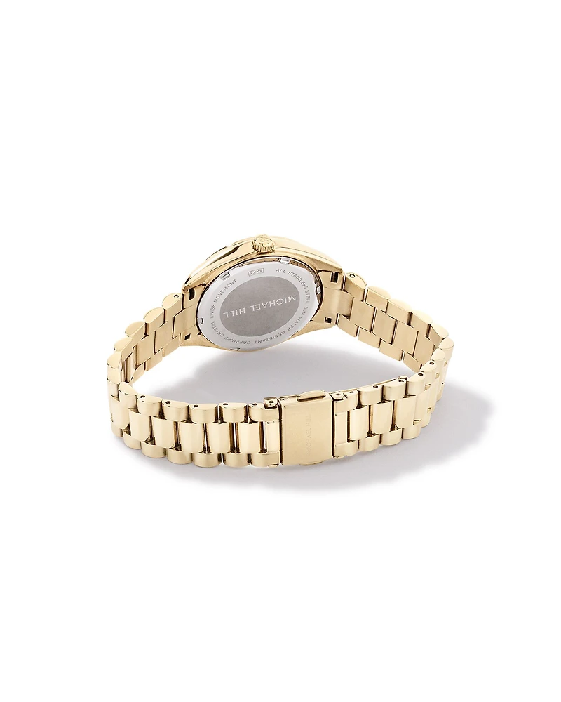 Women's 0.60 Carat TW Diamond Bezel Watch in Gold Tone Stainless Steel