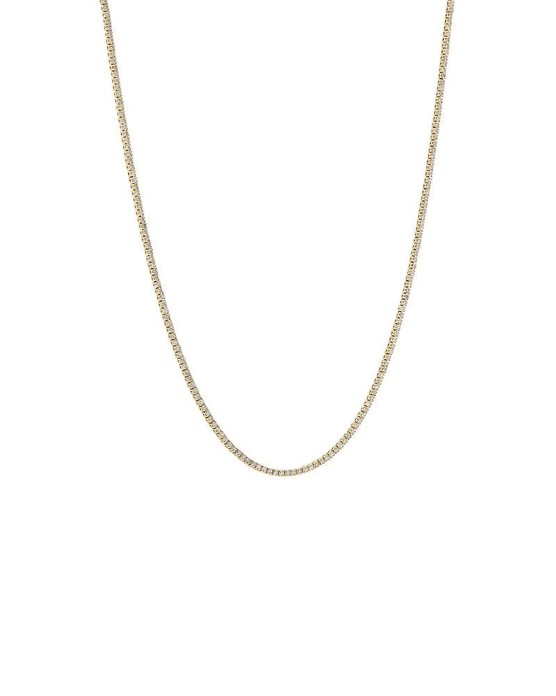 4.00 Carat TW Tennis Necklace in 18kt Yellow Gold