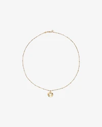 Sunray Open Circle Pendant Station Necklace in 10kt Yellow Gold