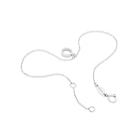 19cm (7.5") O Initial Bracelet in Sterling Silver