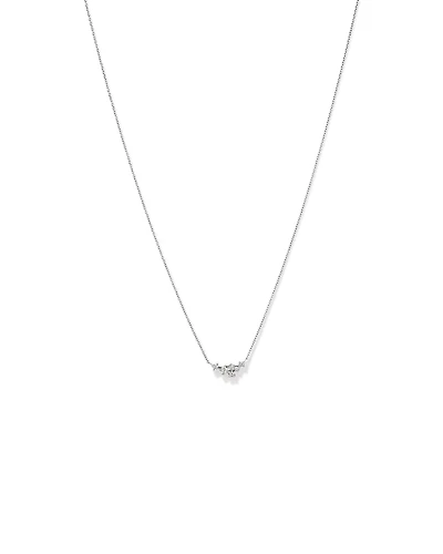 Round Brilliant Cut Cubic Zirconia Cable Chain Necklace Sterling Silver