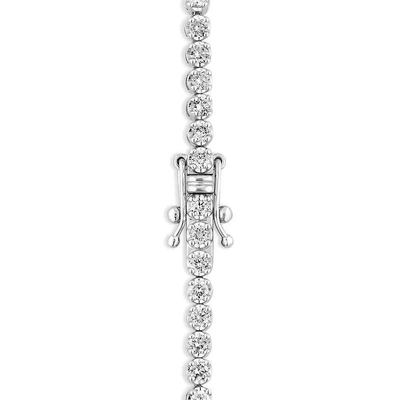 Bracelet tennis en diamants cultivés en laboratoire TW de 1,80 carat serti en or blanc 10 carats