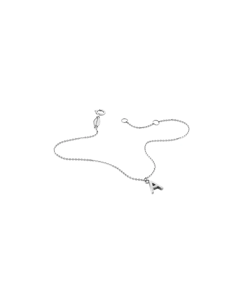 19cm (7.5") A Initial Bracelet in Sterling Silver