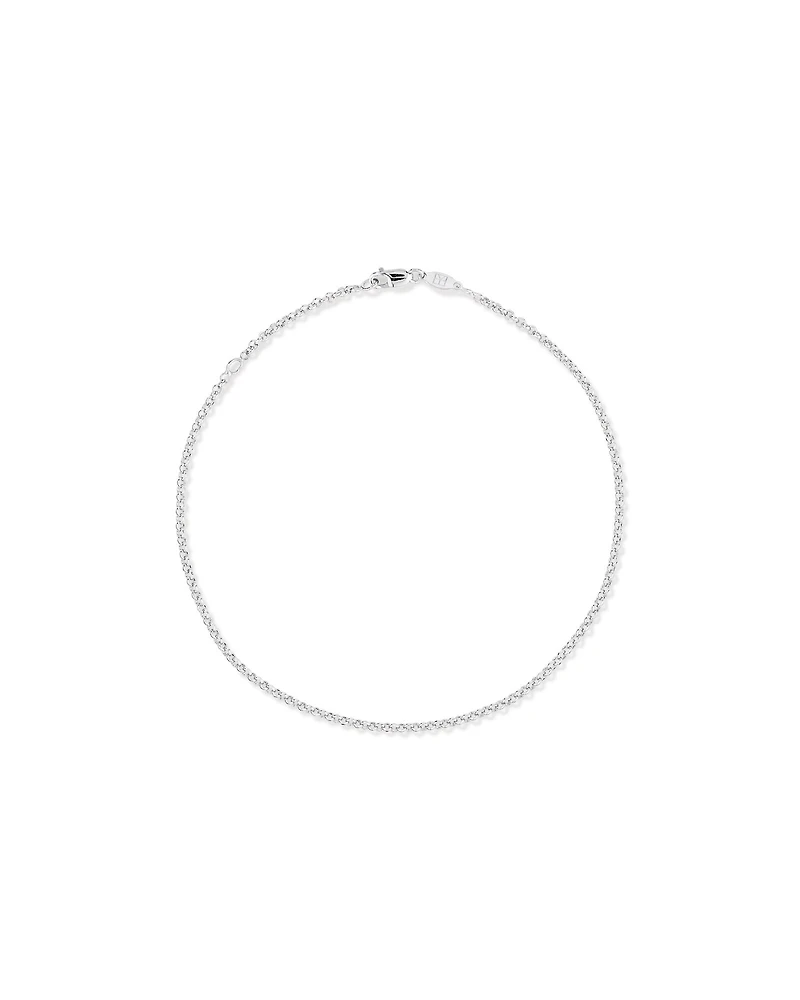 26cm (10.2") 1mm Width Belcher Chain Anklet in Sterling Silver