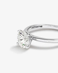 Bague en or blanc 14 K avec diamant créé en laboratoire totalisant 1,25 ct