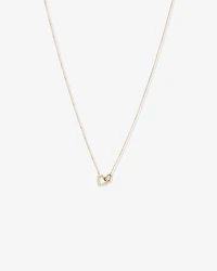 Collier Double Coeur Ouvert en Or Jaune 10 kt