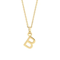 B Initial Pendant in 10kt Yellow Gold