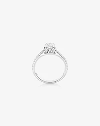 Bague de fiançailles en or blanc 14 K avec diamants totalisant 1,25 ct