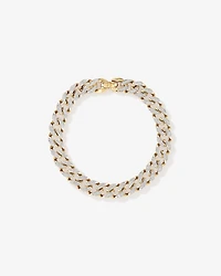 2.00 Carat TW Diamond Set Cuban Link Bracelet in 10kt Yellow and White Gold
