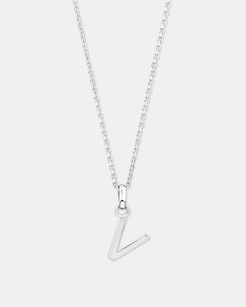 Pendentif « V » en argent sterling