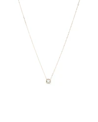 Cushion Cut Green Amethyst Gemstone and 0.15 Carat TW Diamond Halo Pendant Necklace in 10kt Yellow Gold