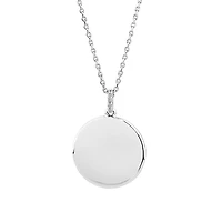 Pendentif cercle en argent sterling avec accent de diamant sur chaîne câble