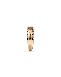 Two Row Ring with 0.37 TW of Diamonds In 10kt Yellow Gold