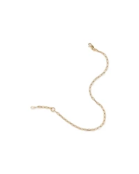 Bracelet trombone en or jaune 10 K de 19 cm, largeur de 2 à 2,5 mm
