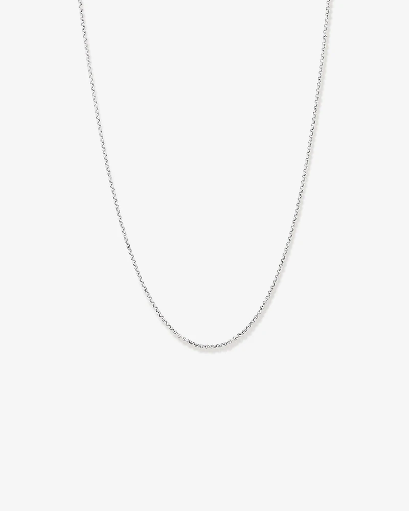 50cm (20") 2mm-2.5mm Width Belcher Chain in Sterling Silver