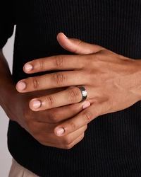 8 mm Bague de mariage martelée en tungstène