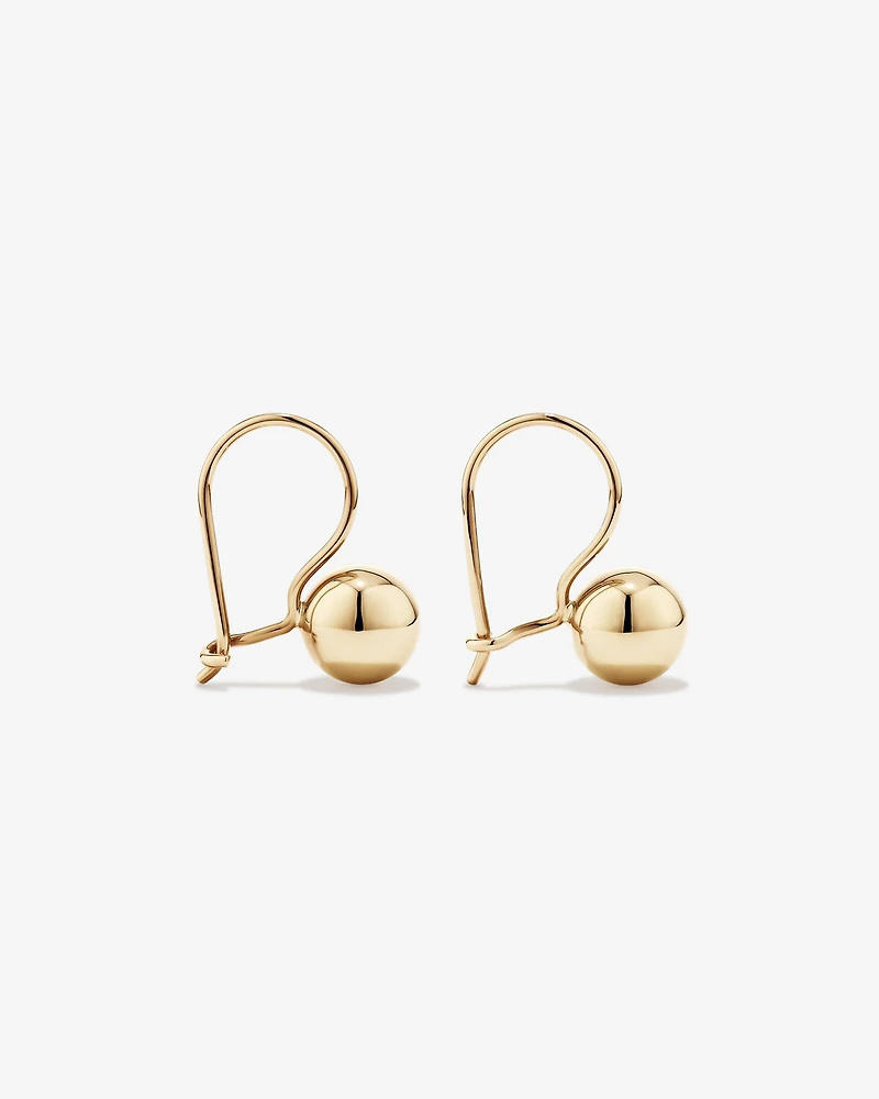 Boucles d'oreilles Euroball de 7 mm en or jaune 10 kt