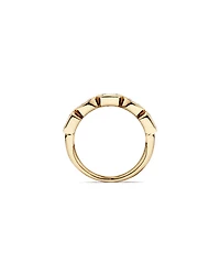1.50 Carat TW Bezel Set Emerald and Oval Cut Lab-Grown Diamond Wedding Band in 14kt Yellow Gold