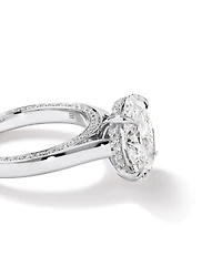 4.47 Carat TW Oval Cut Laboratory-Grown Diamond Engagement Ring in 18kt White Gold