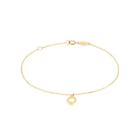 19cm (7.5") Q Initial Bracelet in 10kt Yellow Gold