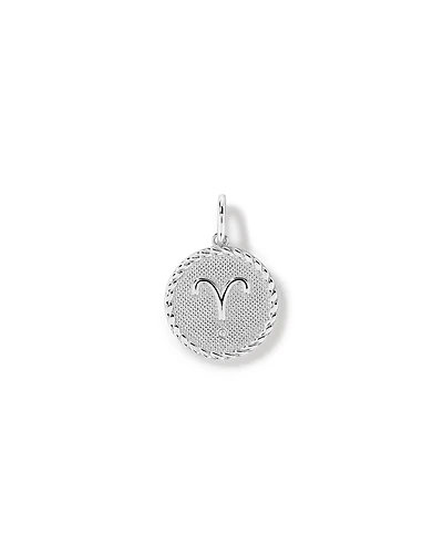Pendentif zodiaque Bélier avec accents de diamants en argent sterling