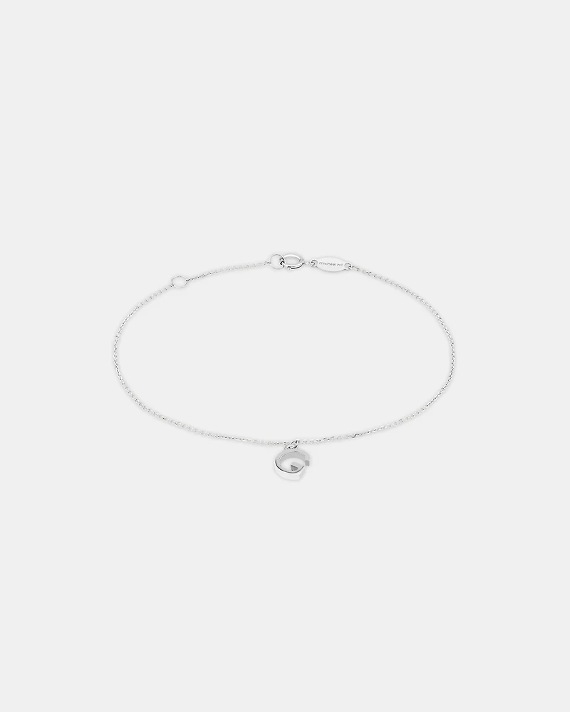 19cm (7.5") Initial Bracelet in Sterling Silver