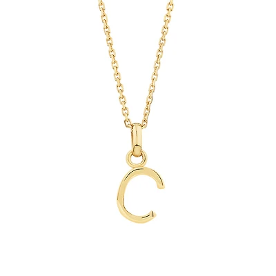 C Initial Pendant in 10kt Yellow Gold