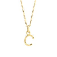 C Initial Pendant in 10kt Yellow Gold