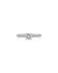 Bague de fiançailles en or blanc 14 K avec diamants totalisant 0,78 ct