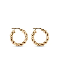 Croissant Twist 15mm Hoop Earrings in 10kt Yellow Gold