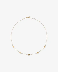 Collier à stations en forme de marquise en or jaune 10 carats