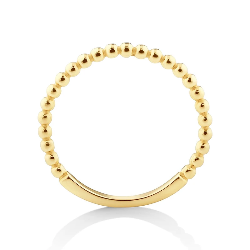 Bead Stacker Ring in 10kt Yellow Gold