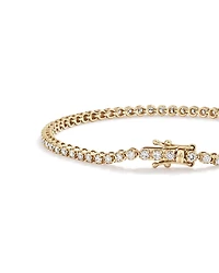 1,80 carat TW bracelet tennis avec diamants de laboratoire en or jaune 10 kt