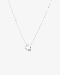 Q Initial Necklace with 0.10 Carat TW of Diamonds in 10kt White Gold