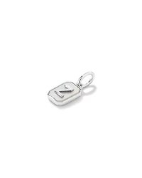 Pendentif initiale Lettre Z en nacre et argent sterling