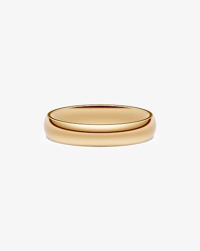 5mm High Domed Wedding Band 10kt Yellow Gold