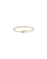 0.60 Carat TW of Laboratory-Grown Pear Cut Diamond Torque Bangle in 10kt Yellow Gold