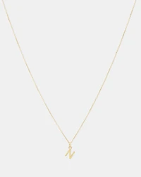 N Initial Pendant in 10kt Yellow Gold