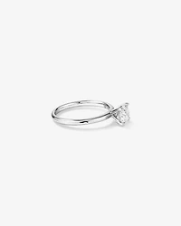Bague De Fiançailles Solitaire En Diamant De Laboratoire Rond Brillant De 1 Carat Poids Total En Or Blanc 14 Carats