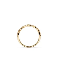 Alliance torsadée en or jaune 14 carats avec diamant de 0,11 carat