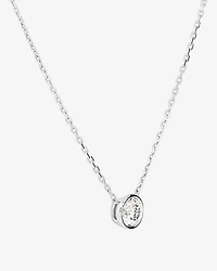 Pendentif rond TW à lunette brillante de 0,25 carat en or blanc 18 carats