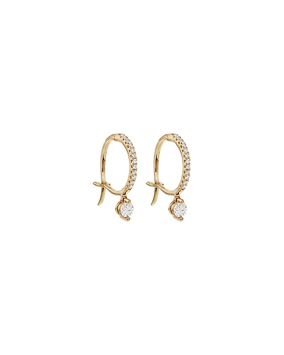 Single Drop Earrings with 0.37 Carat TW of Diamonds in 18kt Yellow Gold