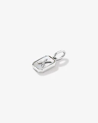 Letter Mother of Pearl Initial Pendant Sterling Silver