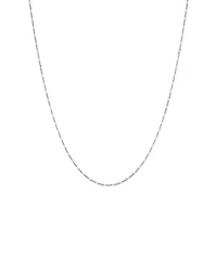 50cm (20") 1.4mm Width Figaro Chain Necklace in Sterling Silver
